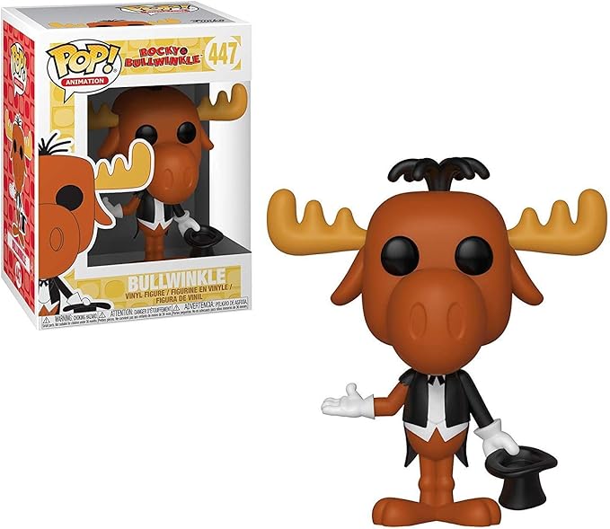 Funko Pop Animation: Rocky & Bullwinkle - Magician Bullwinkle Collectible Figure, Multicolor - Figurio