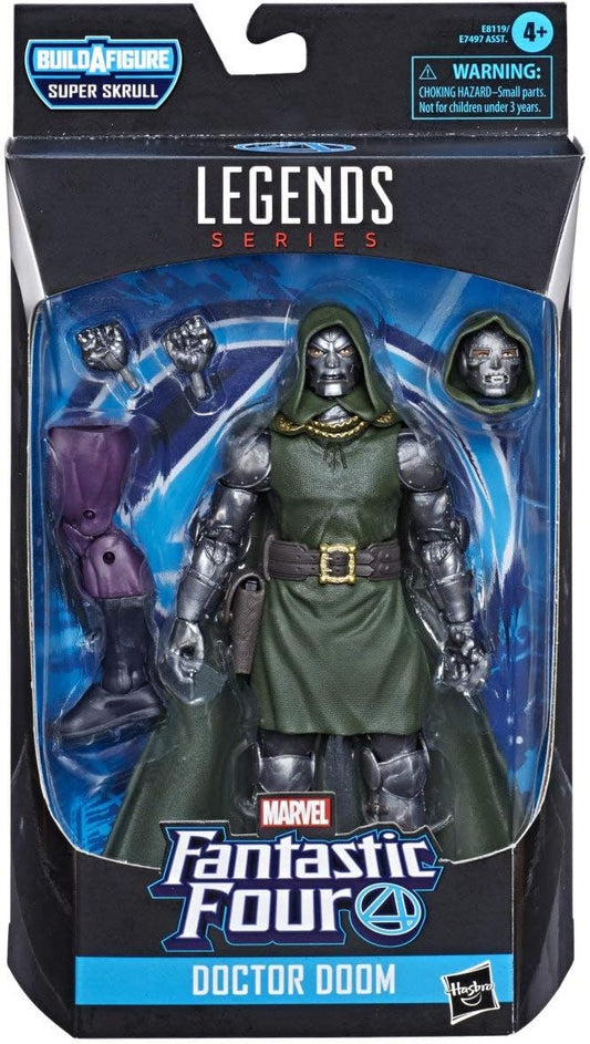 Marvel Legends Series Fantastic Four 6" Collectible Action Figure Doctor Doom Toy, Premium Design, 4 Accessories, 1 Build-A-Figure Part - Figurio