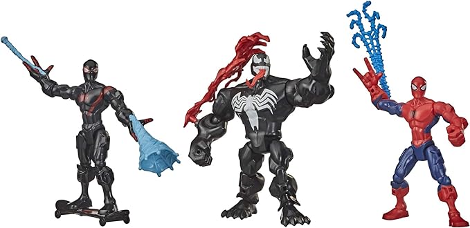 Marvel Super Hero Mashers Web-Slinging Collection Pack with Spiderman, Venom and Miles Morales (Amazon Exclusive) - Figurio