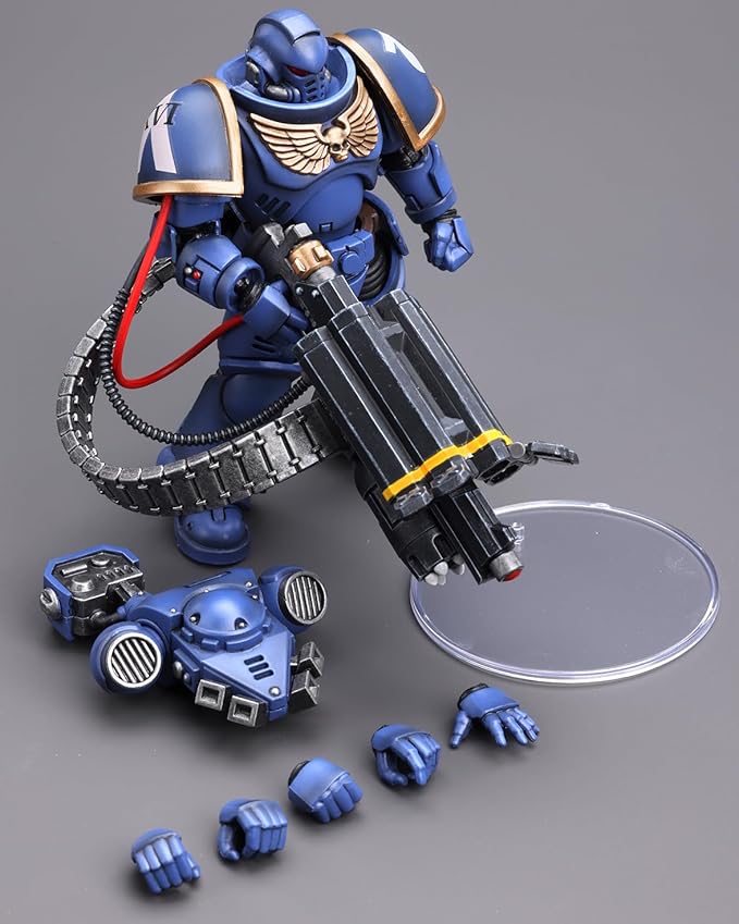 JOYTOY Warhammer 40K 1/18 Action Figures, Ultramarines Desolation Marine with Castellan Launcher (Superfrag) Perfect for Collectors & Decor, an Ideal Figurine Gift - JT8827 - Figurio