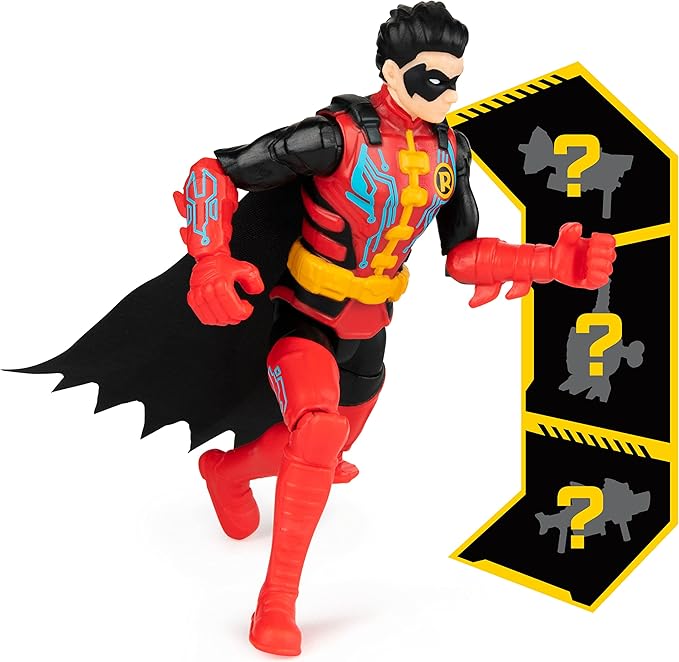 DC Comics Batman 4-inch Robin and The Joker Action Figures for Boys with 6 Mystery Accessories, Kids Toys for Boys Aged 3 and up - Figurio