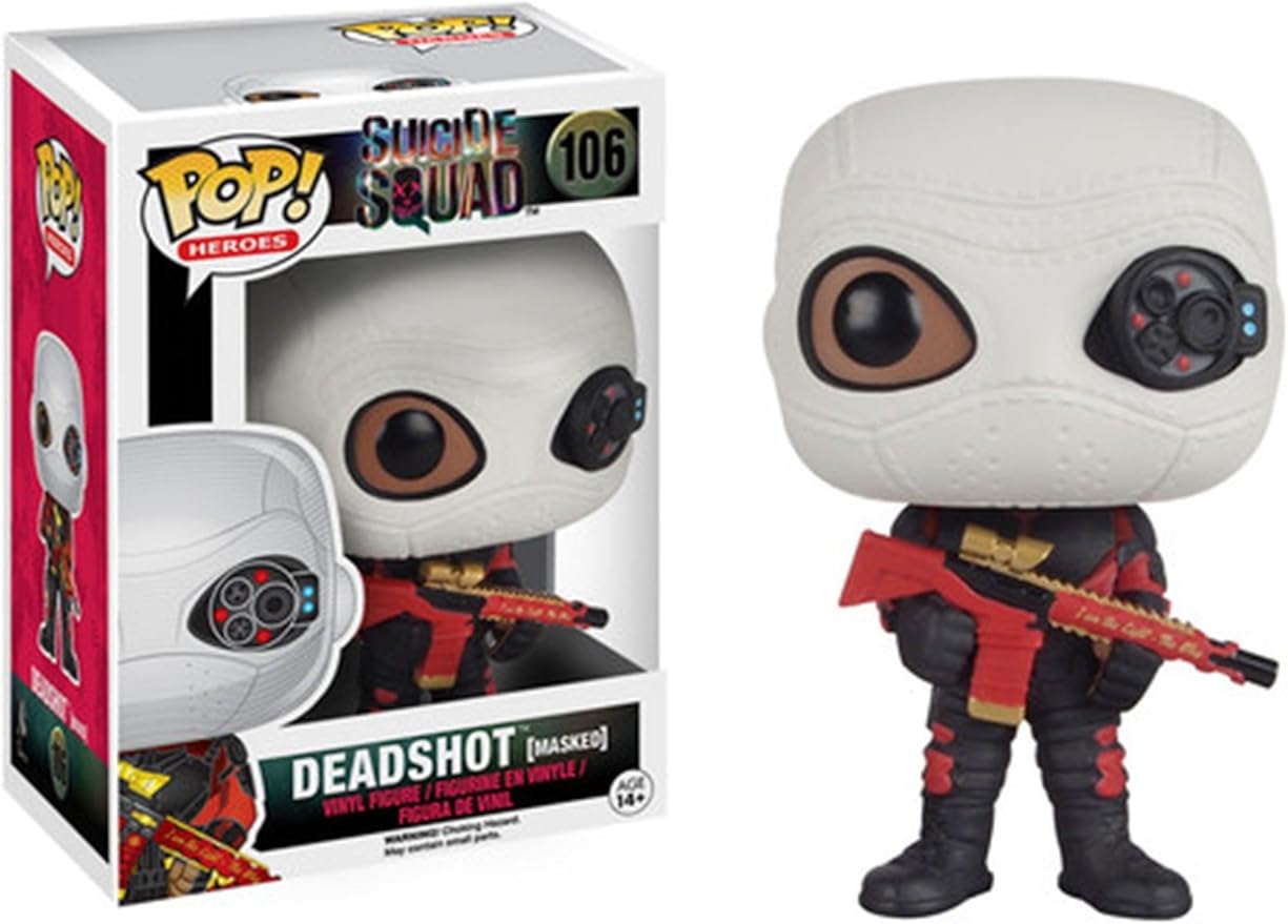 Funko POP Movies: Suicide Squad Action Figure, Deadshot (Masked) - Figurio