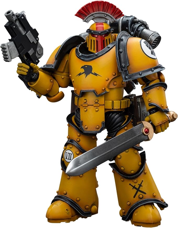 JOYTOY Warhammer 40,000 1/18 Action Figure Imperial Fists Legion MkIII Tactical Squad Sergeant with Power Sword Collection Model Christmas Birthday Gifts - Figurio