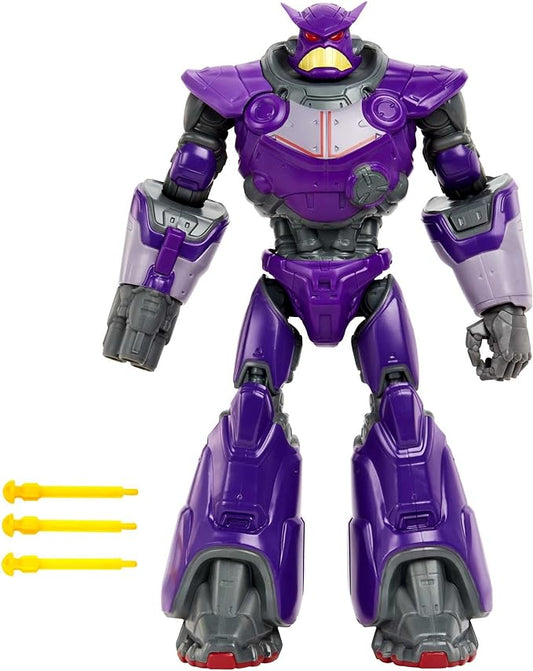 Mattel Disney and Pixar Lightyear 12-in Scale Action Figure, Zurg with Lights, Sounds, Blaster & Projectiles - Figurio