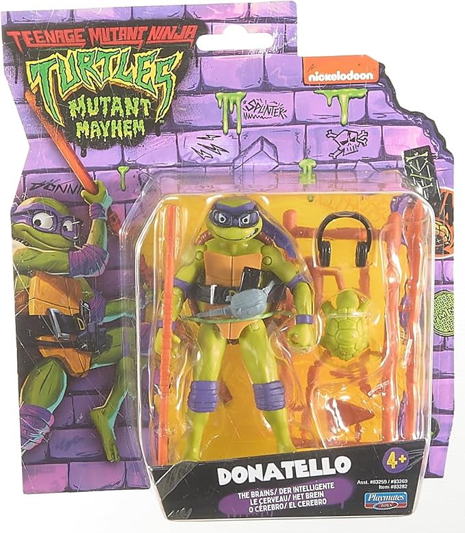 Teenage Mutant Ninja Turtles: Mutant Mayhem 4.5” Donatello Basic Action Figure by Playmates Toys - Figurio