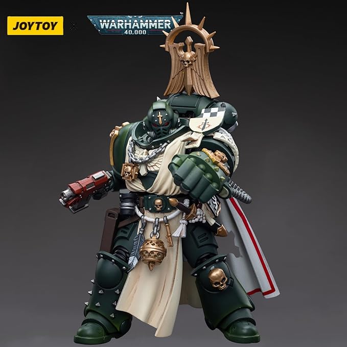 JOYTOY 1/18 Warhammer 40,000 4 inch Action Figure Dark Angels Master with Power Fist Collection Model - Figurio