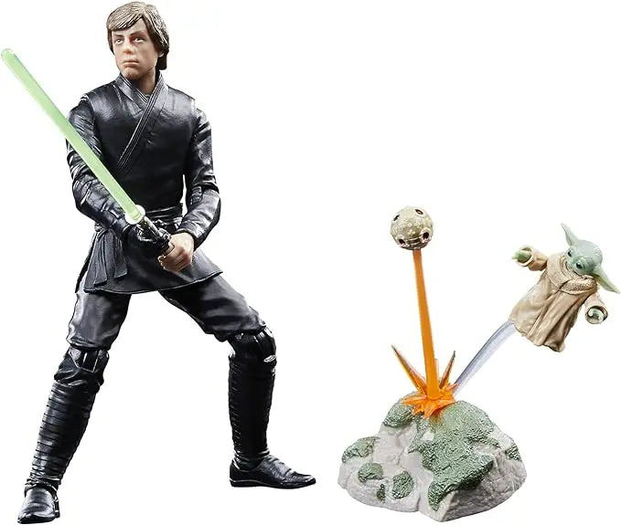 STAR WARS The Black Series Luke Skywalker & Grogu, The Book of Boba Fett, 6-Inch Action Figures, 2-Pack with 9 Accessories, Ages 4 and Up - Figurio