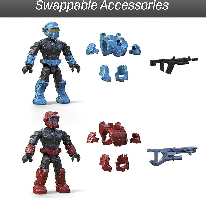 Mega Halo Stockpile Construction Set with Spartan Helmet, Building Toys for Boys, ages 8+ - Figurio