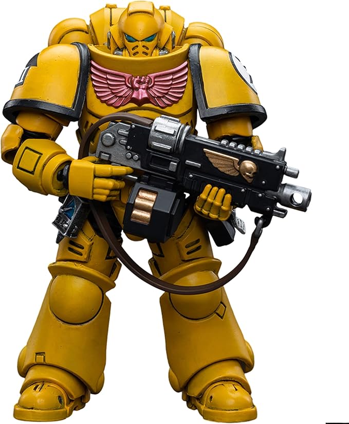 JOYTOY 1/18 Action Figure Warhammer 40,000 Imperial Fists Intercessors Ver.3 4.8inch Movable Model Collectible Figurine - Figurio