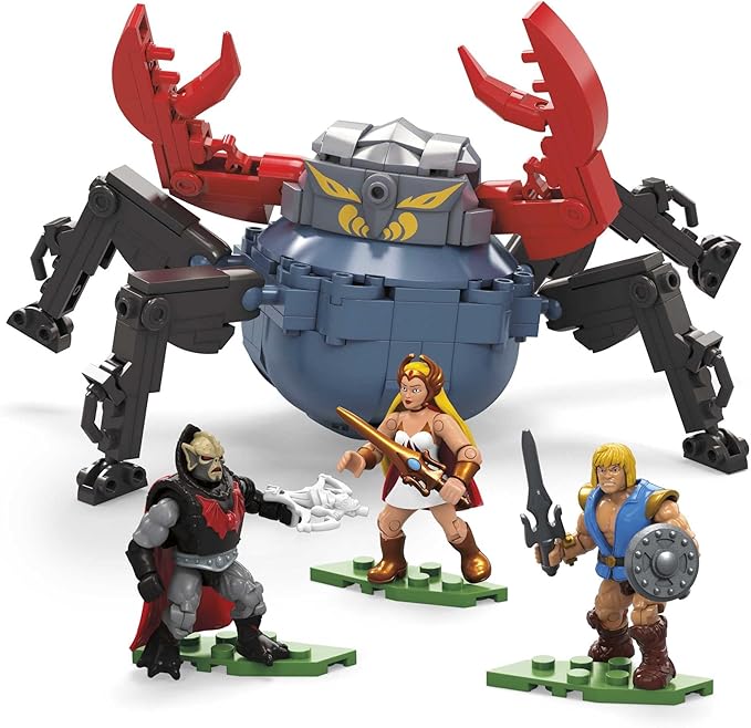 MEGA Masters of The Universe Building Set, She-Ra vs Hordak & Monstroid with 306 Pieces, 3 Poseable Micro Action Figures, for Adult Collectors - Figurio