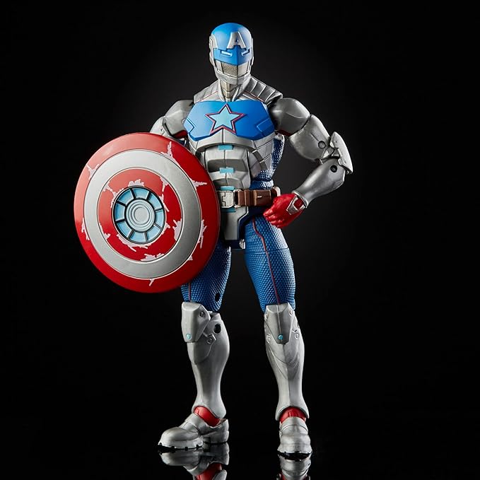 Marvel Hasbro Legends Series 6-inch Collectible Civil Warrior Action Figure Toy for Age 4 and Up with Shield Accessory , White - Figurio