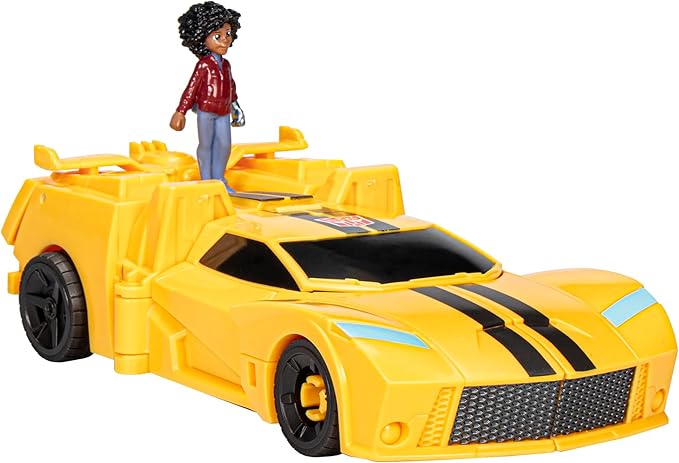 Transformers Toys EarthSpark Spin Changer Bumblebee 8-Inch Action Figure with Mo Malto 2-Inch Figure, Robot Toys for Ages 6 and Up - Figurio