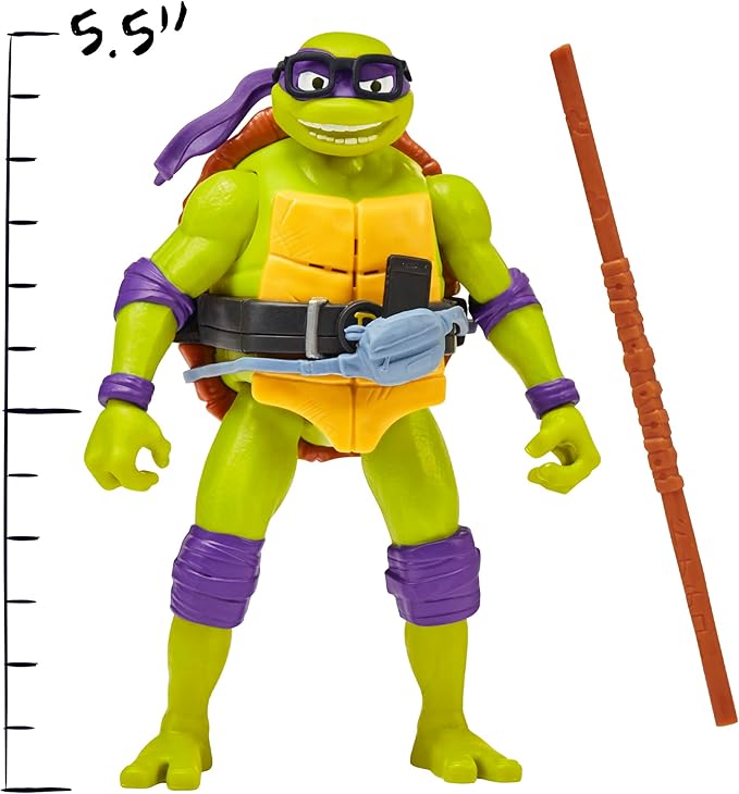 Teenage Mutant Ninja Turtles: Mutant Mayhem 5.5” Donatello Deluxe Ninja Shouts Figure by Playmates Toys - Figurio