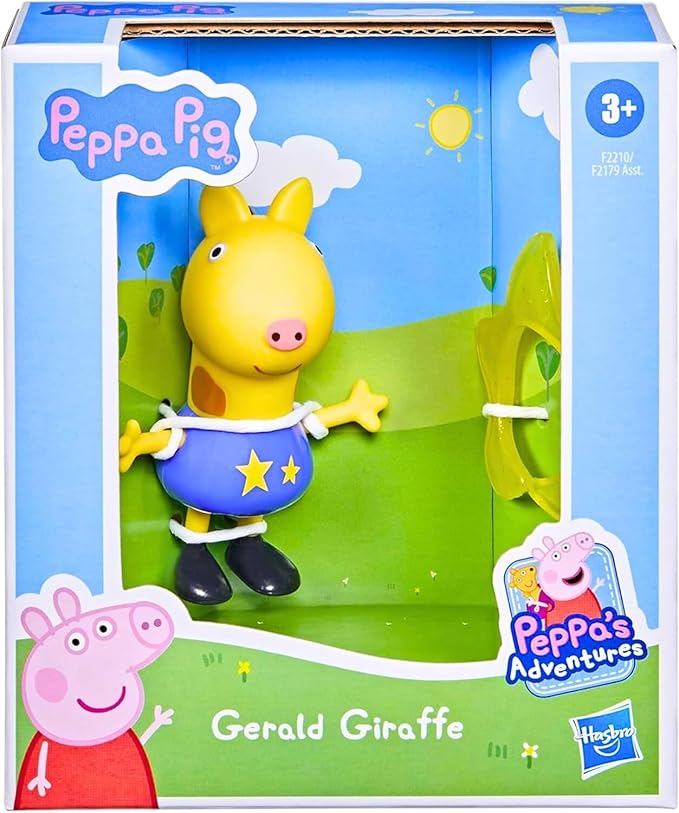 Hasbro Peppa Pig - 3" 8cm Poseable Articulated Figure & Accessory Sets - Danny Dog & Gerald Giraffe - Figurio