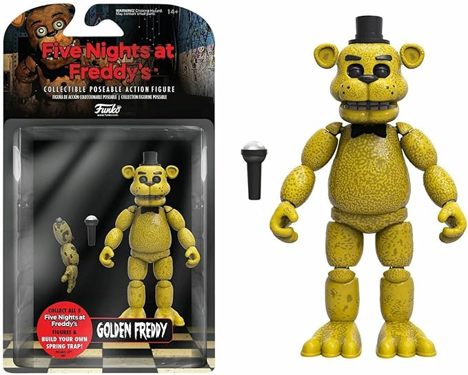 Funko Five Nights at Freddy's POP Articulated Golden Freddy Action Figure, Multicolor, 5.5 inches - Figurio