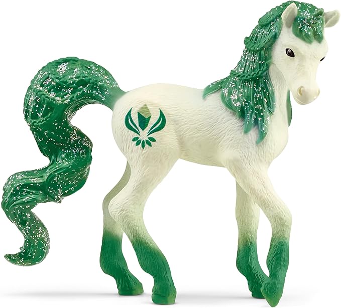 Schleich bayala, Unicorn Toys for Girls and Boys, Collectible Unicorn 2023 Gemstone Series, Emerald - Figurio