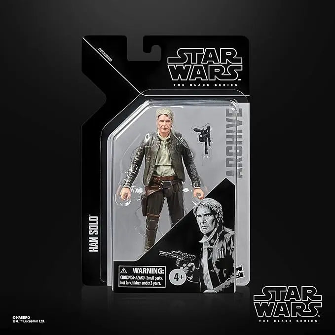 STAR WARS The Black Series Archive Han Solo Toy 6-Inch-Scale The Force Awakens Collectible Action Figure, Toys for Kids 4 and Up (Pack of 3) - Figurio