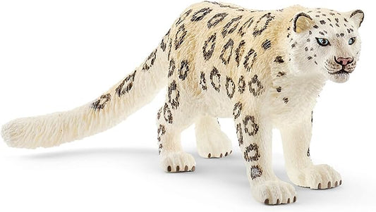 Schleich Wild Life Realistic Prowling Snow Leopard Figurine - Intricately Painted and Highly Detailed Wild Animal Toy, Durable for Education and Fun Play, Perfect for Boys and Girls, Ages 3+ - Figurio