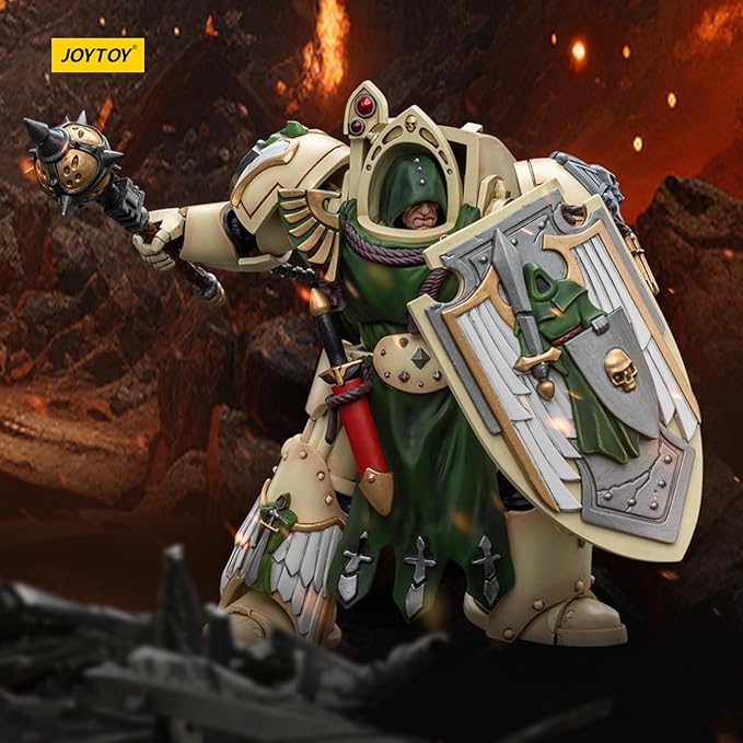 JOYTOY JT9206 40K 1/18 Action Figure Toy, Dark Angels Deathwing Knight with Mace of Absolution 1, 4-inch Gift for Action Figure Lovers & Collectors above - Figurio