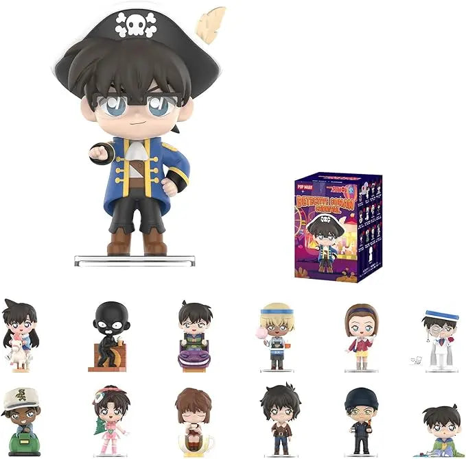 POP MART Detective Conan Case Closed Carnival Series Blind Box Figures, Random Design Mystery Toys for Modern Home Decor, Collectible Toy Set for Desk Accessories, Single Box - Figurio