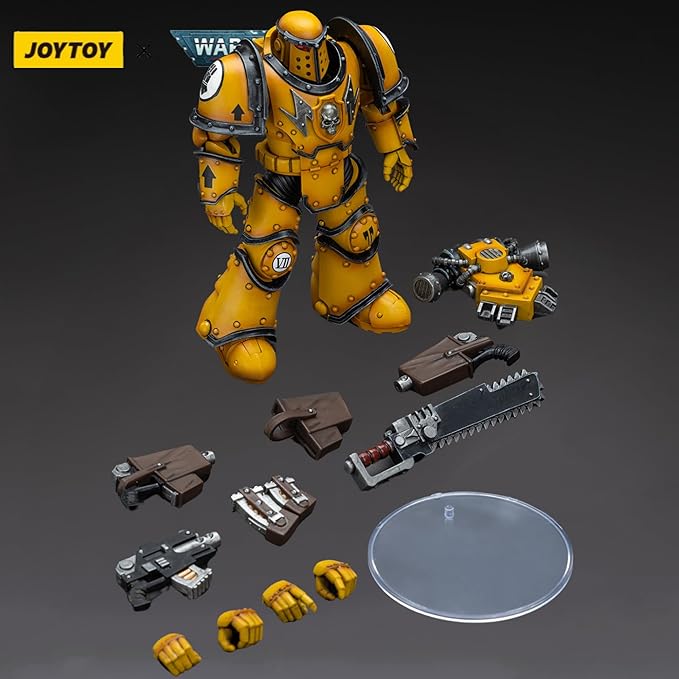 JOYTOY Warhammer 40,000 1/18 Action Figure Imperial Fists Legion MkIII Despoiler Squad Legion Despoiler with Chainsword Collection Model Christmas Birthday Gifts - Figurio