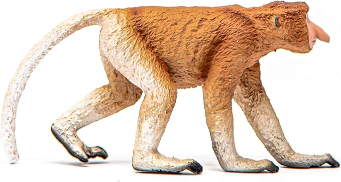 Schleich Wild Life Realistic Proboscis Monkey Figurine - Authentic and Highly Detailed Wild Animal Toy, Durable for Education and Fun Play for Kids, Perfect for Boys and Girls, Ages 3+ - Figurio