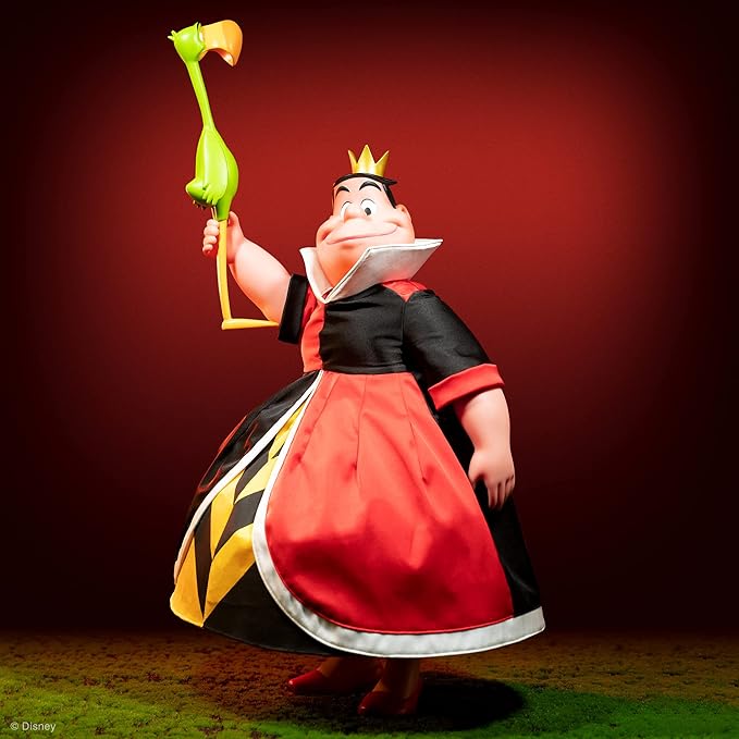 Super7 Supersize Disney Queen of Hearts - 20" Disney Action Figure with Fabric Clothing and Accessory Classic Disney Collectibles and Retro Toys - Figurio