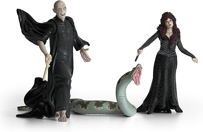 Schleich Wizarding World of Harry Potter 3-Piece Collectible Set with Voldemort, Nagini and Bellatrix Lestrange Figurines - Figurio