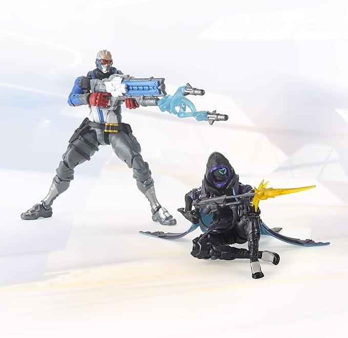 Hasbro Toys Overwatch Ultimates Series Soldier: 76 & Shrike (Ana) Skin Dual Pack 6" Collectible Action Figures - Figurio