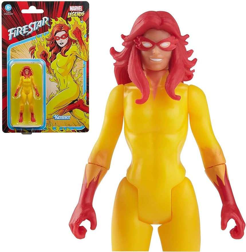 Marvel Legends Series 3.75-inch Retro 375 Collection Firestar Collectible Action Figure,Toys for Kids Ages 4 and Up - Figurio