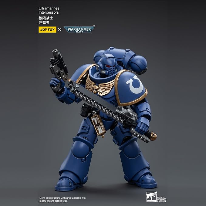 JOYTOY 1/18 Action Figure Warhammer 40,000 Ultramarines Intercessors Ver.3 4.96 Inch Movable Model Collectible Figurine - Figurio