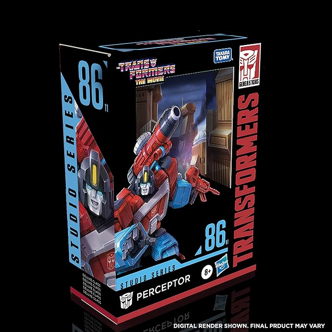 Transformers Toys Studio Series 86-11 Deluxe Class The The Movie Perceptor Action Figure - Ages 8 and Up, 4.5-inch - Figurio