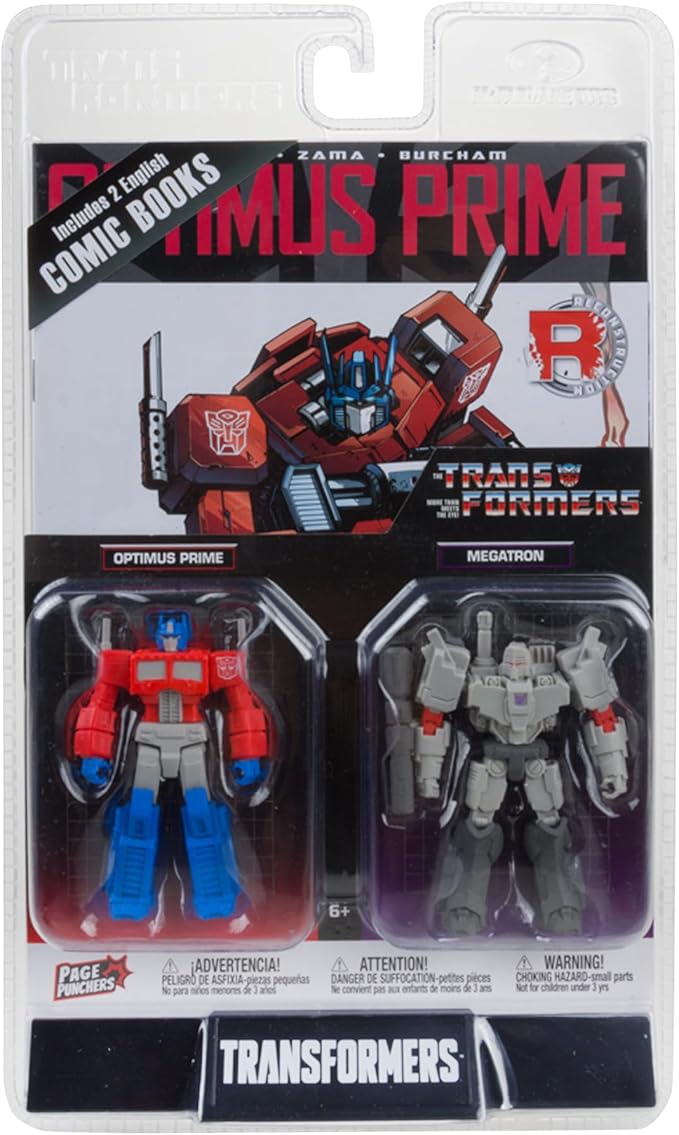 McFarlane Toys - Transformers Page Punchers 2pk Optimus Prime and Megatron 3in Action Figures with 2 Comics - Figurio