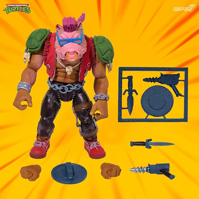 Super7 Teenage Mutant Ninja Turtles: Bebop Ultimates Action Figure,Multicolor - Figurio