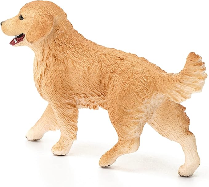 Schleich Farm World, Farm Animal Toys for Kids and Toddlers, Golden Retriever Toy Dog Figurine, Ages 3+ - Figurio