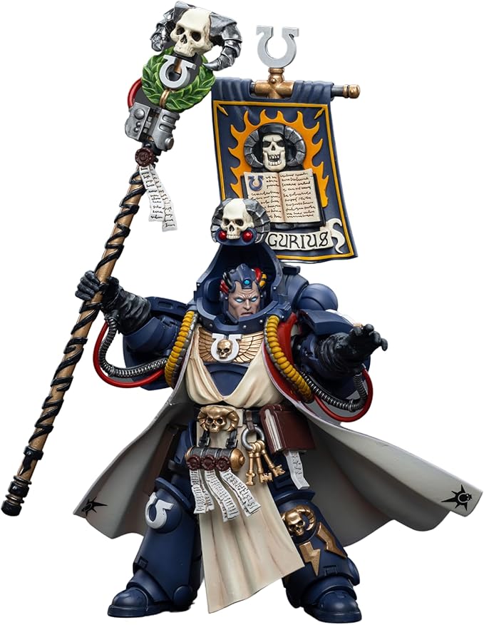 JOYTOY 1/18 Warhammer 40,000 Action Figure Ultramarines Chief Librarian Tigurius Collection Model (4.2 inch) - Figurio