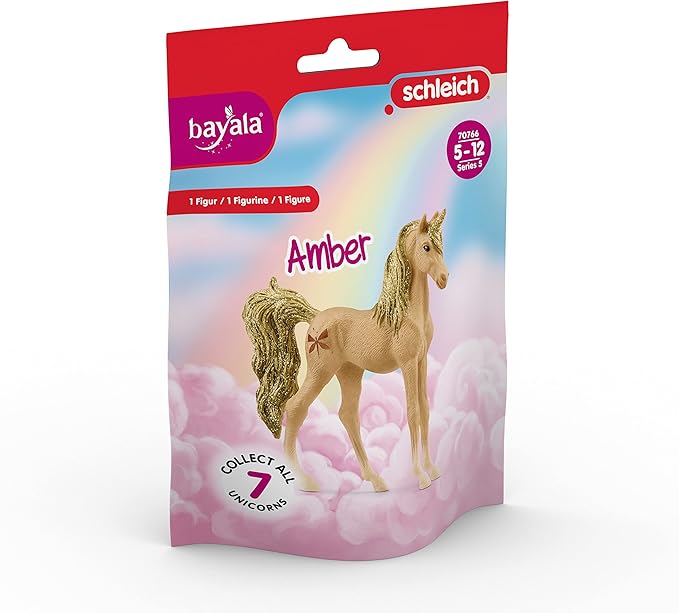 SCHLEICH bayala, Unicorn Toys for Girls and Boys, Collectible Unicorns Gemstone Series 2023, Amber - Figurio