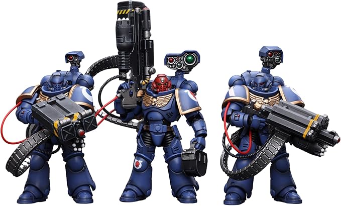 JOYTOY Warhammer 40K 1/18 Action Figure Ultramarines Desolation Marine 3PCS Collection Anime Model Gift (4-inch) - Figurio