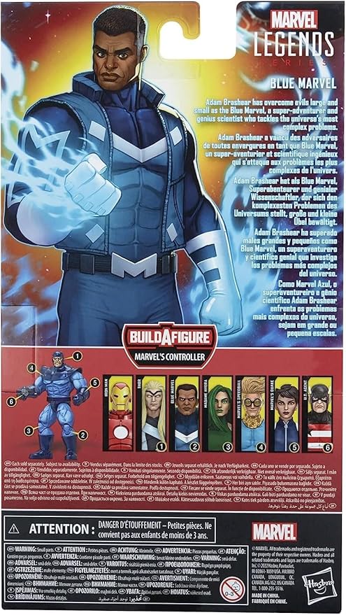 Marvel Legends Series Blue Ultimates Costume Action Figure 6-inch Collectible Toy, 4 Accessories, 1 Build-A-Figure Part - Figurio