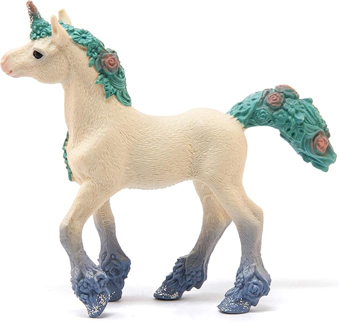 Schleich bayala Unicorn Toys for Girls and Boys, Flower Unicorn Foal Toy Figurine, Ages 5+ - Figurio