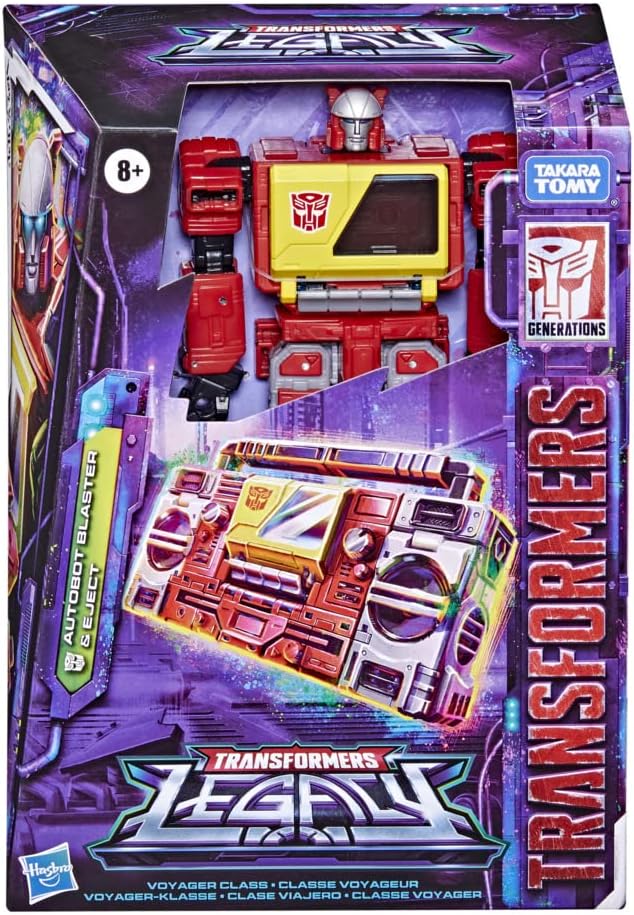 Transformers Toys Generations Legacy Voyager Autobot Blaster & Eject Action Figures - Kids Ages 8 and Up, 7-inch - Figurio