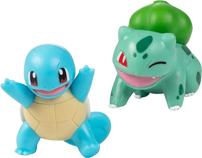 Pokemon Battle Ready! Figure Set, 8 Pieces - Playset with 2 & 3 inch Figures - Charmander, Bulbasaur, Squirtle, Lucario, Zubat, Appletun, Alolan Vulpix & Porygon - Gift for Kids, Boys, Girls - Figurio