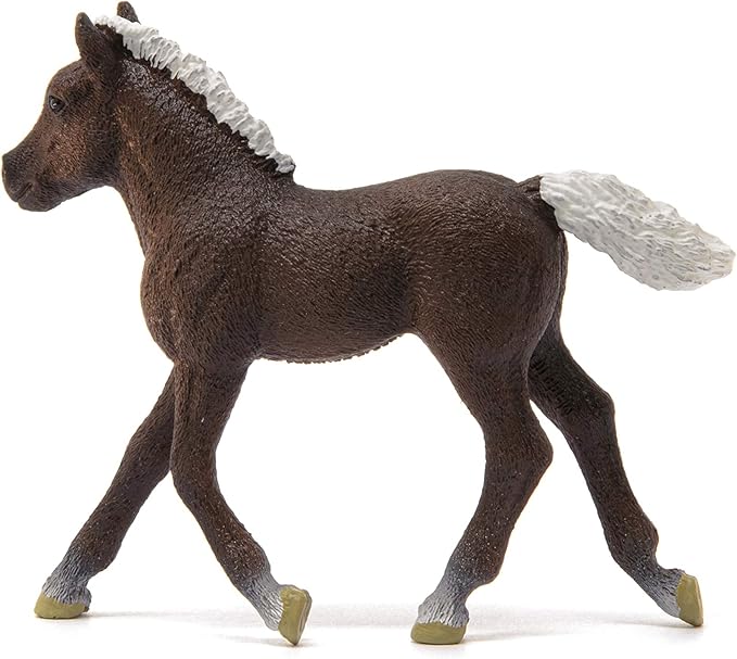 Schleich Farm World, Horse Toys for Girls and Boys, Black Forest Foal Baby Horse Toy Figurine, Ages 3+ - Figurio