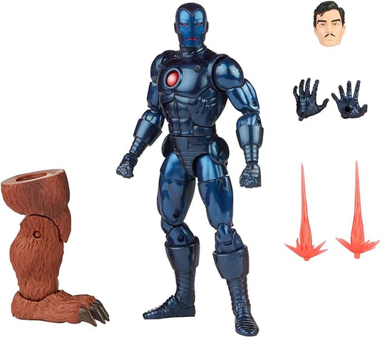 Marvel Hasbro Legends Series 6-inch Stealth Iron Man Action Figure Toy, Includes 5 Accessories and 1 Build-A-Figure Part, Premium Design and Articulation - Figurio