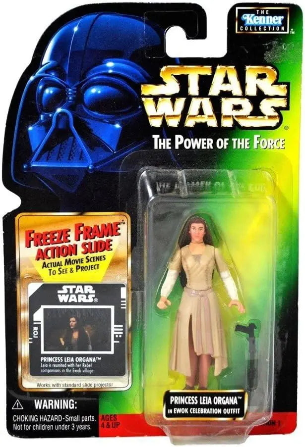 STAR WARS Power of The Force Freeze Frame 3 3/4" Princess Leia Organa in Ewok Celebration Outfit Action Figure - Figurio