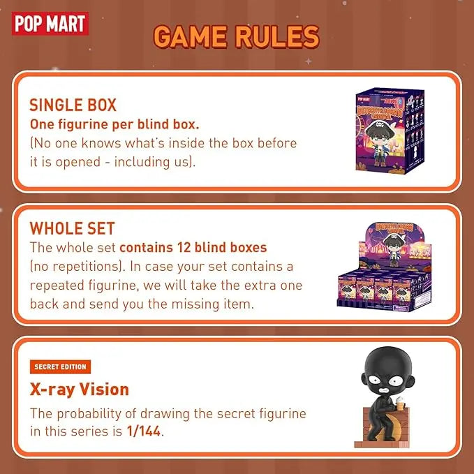 POP MART Detective Conan Case Closed Carnival Series Blind Box Figures, Random Design Mystery Toys for Modern Home Decor, Collectible Toy Set for Desk Accessories, Single Box - Figurio