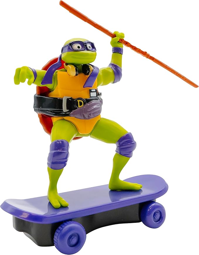 Teenage Mutant Ninja Turtles 5" Sewer Shredders Donatello Movie Edition for Ages 3+ - Shred & Battle with Bo Staff - Collect All 4! - Figurio