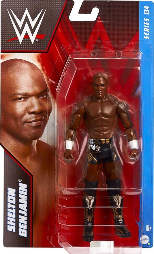 Mattel WWE Basic Action Figure, Shelton Benjamin, Posable 6-inch Collectible for Ages 6 Years Old & Up - Figurio