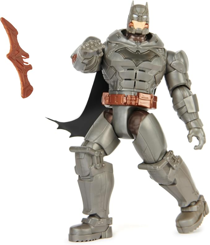 DC Comics, Battle Strike Batman 12-inch Action Figure, 5 Accessories, 20+ Sounds, Collectible Kids Toys for Boys and Girls Ages 3 and Up - Figurio