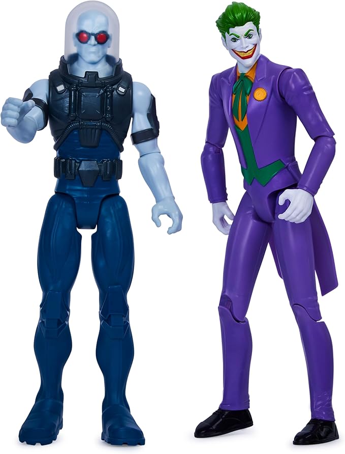 DC Comics, Batman and Robin vs. The Joker and Mr. Freeze, 12-inch Action Figures, Kids Toys for Boys and Girls Ages 3 and Up - Figurio